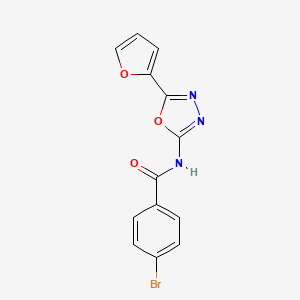 4-bromo-N-(5-(furan-2-yl)-1,3,4-oxadiazol-2-yl)benzamide