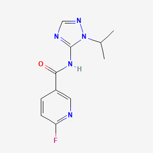 6-Fluoro-N-(2-propan-2-yl-1,2,4-triazol-3-yl)pyridine-3-carboxamide