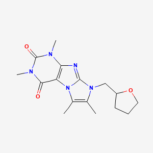 1,3,6,7-tetramethyl-8-((tetrahydrofuran-2-yl)methyl)-1H-imidazo[2,1-f]purine-2,4(3H,8H)-dione