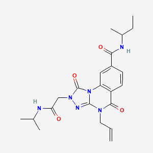 4-allyl-N-(sec-butyl)-2-(2-(isopropylamino)-2-oxoethyl)-1,5-dioxo-1,2,4,5-tetrahydro-[1,2,4]triazolo[4,3-a]quinazoline-8-carboxamide