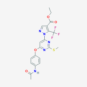 ethyl1-[6-[4-(acetylamino)phenoxy]-2-(methylthio)-4-pyrimidinyl]-5-(trifluoromethyl)-1H-pyrazole-4-carboxylate