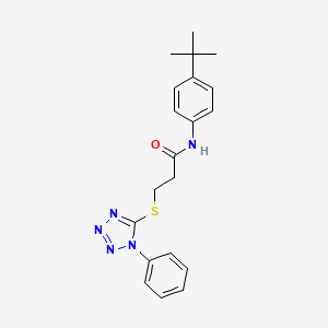 N-(4-tert-butylphenyl)-3-(1-phenyltetrazol-5-yl)sulfanylpropanamide