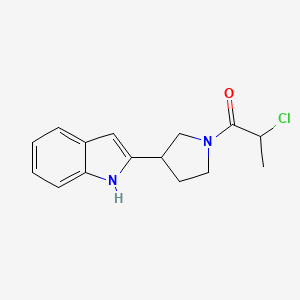 2-Chloro-1-[3-(1H-indol-2-yl)pyrrolidin-1-yl]propan-1-one