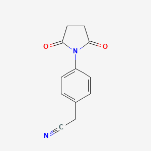 molecular formula C12H10N2O2 B2875953 2-[4-(2,5-Dioxopyrrolidin-1-yl)phenyl]acetonitrile CAS No. 695150-91-5