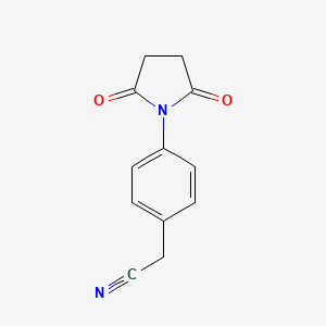 molecular formula C12H10N2O2 B2875953 2-[4-(2,5-二氧代吡咯烷-1-基)苯基]乙腈 CAS No. 695150-91-5