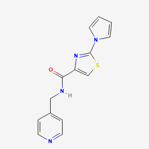 N-(pyridin-4-ylmethyl)-2-(1H-pyrrol-1-yl)thiazole-4-carboxamide