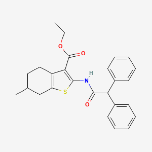 Ethyl 2-[(2,2-diphenylacetyl)amino]-6-methyl-4,5,6,7-tetrahydro-1-benzothiophene-3-carboxylate