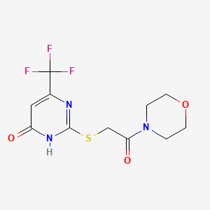 molecular formula C11H12F3N3O3S B2875969 2-((2-吗啉-2-氧代乙基)硫代)-6-(三氟甲基)嘧啶-4(3H)-酮 CAS No. 899948-54-0