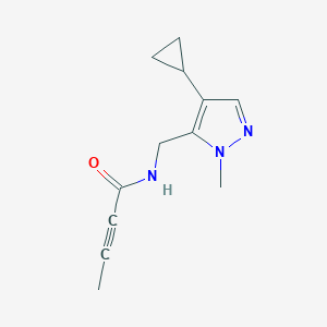 N-[(4-Cyclopropyl-2-methylpyrazol-3-yl)methyl]but-2-ynamide