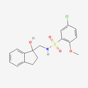 5-chloro-N-((1-hydroxy-2,3-dihydro-1H-inden-1-yl)methyl)-2-methoxybenzenesulfonamide