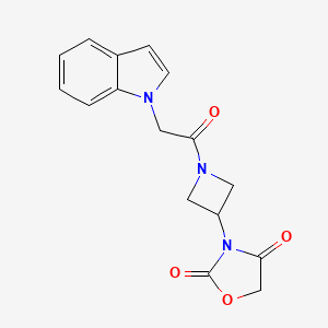 3-(1-(2-(1H-indol-1-yl)acetyl)azetidin-3-yl)oxazolidine-2,4-dione