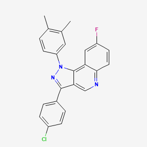 molecular formula C24H17ClFN3 B2875992 3-(4-chlorophenyl)-1-(3,4-dimethylphenyl)-8-fluoro-1H-pyrazolo[4,3-c]quinoline CAS No. 901005-82-1