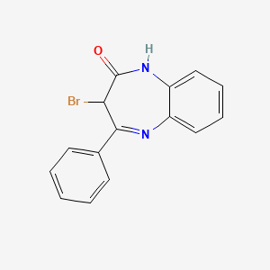 molecular formula C15H11BrN2O B2875996 3-Bromo-4-phenyl-1,3-dihydro-2h-1,5-benzodiazepin-2-one CAS No. 66752-03-2
