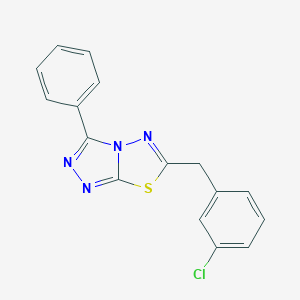 molecular formula C16H11ClN4S B287600 6-(3-Chlorobenzyl)-3-phenyl[1,2,4]triazolo[3,4-b][1,3,4]thiadiazole 