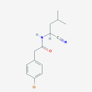 molecular formula C14H17BrN2O B2876004 2-(4-bromophenyl)-N-(1-cyano-3-methylbutyl)acetamide CAS No. 1311948-26-1