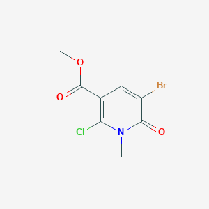 molecular formula C8H7BrClNO3 B2876012 5-溴-2-氯-1-甲基-6-氧代-1,6-二氢吡啶-3-甲酸甲酯 CAS No. 869357-63-1