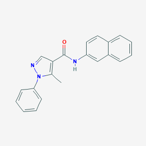 molecular formula C21H17N3O B287602 5-methyl-N-(2-naphthyl)-1-phenyl-1H-pyrazole-4-carboxamide 