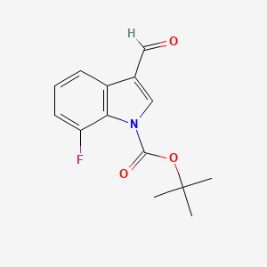 molecular formula C14H14FNO3 B2876024 tert-Butyl 7-fluoro-3-formyl-1H-indole-1-carboxylate CAS No. 1260752-18-8