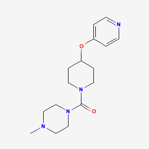molecular formula C16H24N4O2 B2876030 (4-Methylpiperazin-1-yl)(4-(pyridin-4-yloxy)piperidin-1-yl)methanone CAS No. 2034365-66-5