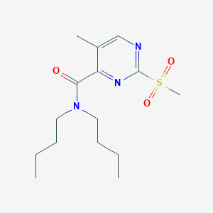 molecular formula C15H25N3O3S B2876032 N,N-dibutyl-2-methanesulfonyl-5-methylpyrimidine-4-carboxamide CAS No. 2094407-83-5