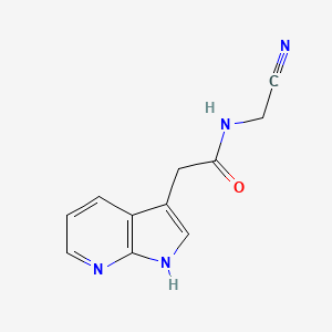 molecular formula C11H10N4O B2876037 N-(Cyanomethyl)-2-(1H-pyrrolo[2,3-b]pyridin-3-yl)acetamide CAS No. 2305260-05-1