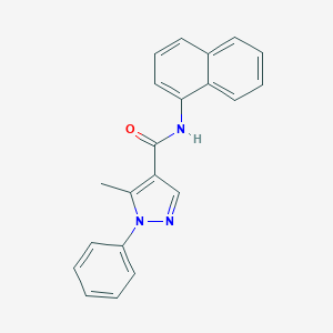 molecular formula C21H17N3O B287604 5-methyl-N-(1-naphthyl)-1-phenyl-1H-pyrazole-4-carboxamide 