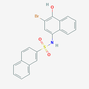molecular formula C20H14BrNO3S B2876043 N-(3-bromo-4-hydroxynaphthalen-1-yl)naphthalene-2-sulfonamide CAS No. 301313-46-2