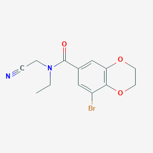 molecular formula C13H13BrN2O3 B2876053 8-bromo-N-(cyanomethyl)-N-ethyl-2,3-dihydro-1,4-benzodioxine-6-carboxamide CAS No. 1311962-33-0