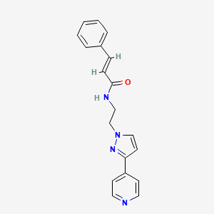 N-(2-(3-(pyridin-4-yl)-1H-pyrazol-1-yl)ethyl)cinnamamide