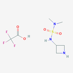 molecular formula C7H14F3N3O4S B2876057 [(Azetidin-3-YL)sulfamoyl]dimethylamine, tfa CAS No. 2309474-97-1