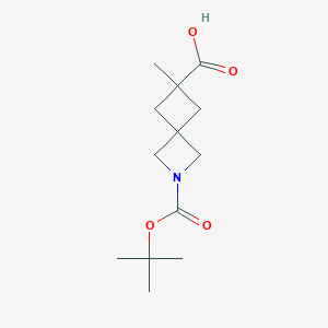 molecular formula C13H21NO4 B2876061 2-[(tert-Butoxy)carbonyl]-6-methyl-2-azaspiro[3.3]heptane-6-carboxylic acid CAS No. 2166905-97-9