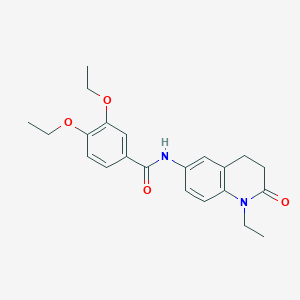 molecular formula C22H26N2O4 B2876063 3,4-diethoxy-N-(1-ethyl-2-oxo-1,2,3,4-tetrahydroquinolin-6-yl)benzamide CAS No. 922129-92-8