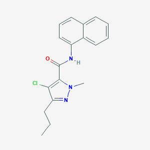 molecular formula C18H18ClN3O B287607 4-chloro-1-methyl-N-(1-naphthyl)-3-propyl-1H-pyrazole-5-carboxamide 