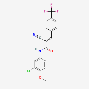 N-(3-chloro-4-methoxyphenyl)-2-cyano-3-[4-(trifluoromethyl)phenyl]prop-2-enamide