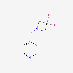 molecular formula C9H10F2N2 B2876075 4-((3,3-Difluoroazetidin-1-yl)methyl)pyridine CAS No. 2320380-62-7