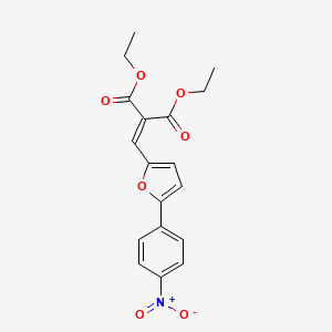molecular formula C18H17NO7 B2876081 Diethyl 2-((5-(4-nitrophenyl)furan-2-yl)methylene)malonate CAS No. 294657-81-1