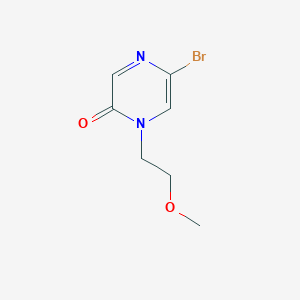 molecular formula C7H9BrN2O2 B2876084 5-溴-1-(2-甲氧基乙基)吡嗪-2(1H)-酮 CAS No. 1934475-60-1