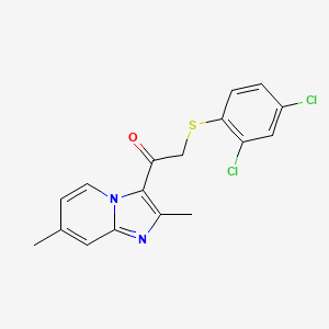2-[(2,4-Dichlorophenyl)sulfanyl]-1-(2,7-dimethylimidazo[1,2-a]pyridin-3-yl)-1-ethanone