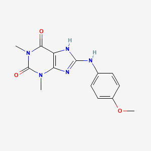 8-((4-methoxyphenyl)amino)-1,3-dimethyl-1H-purine-2,6(3H,7H)-dione