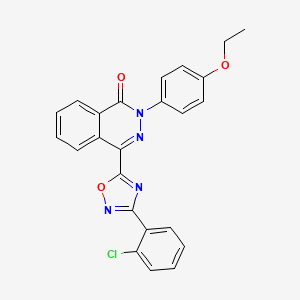 molecular formula C24H17ClN4O3 B2876087 4-[3-(2-chlorophenyl)-1,2,4-oxadiazol-5-yl]-2-(4-ethoxyphenyl)phthalazin-1(2H)-one CAS No. 1291852-15-7