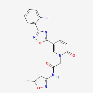 molecular formula C19H14FN5O4 B2876102 C19H14FN5O4 CAS No. 1396687-14-1