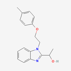 molecular formula C18H20N2O2 B2876112 1-(1-(2-(p-tolyloxy)ethyl)-1H-benzo[d]imidazol-2-yl)ethanol CAS No. 615279-88-4