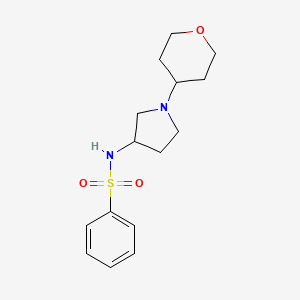 N-[1-(Oxan-4-yl)pyrrolidin-3-yl]benzenesulfonamide