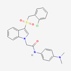 2-(3-((2-chlorobenzyl)sulfonyl)-1H-indol-1-yl)-N-(4-(dimethylamino)phenyl)acetamide