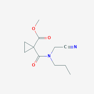 molecular formula C11H16N2O3 B2876125 Methyl 1-[(cyanomethyl)(propyl)carbamoyl]cyclopropane-1-carboxylate CAS No. 1795463-71-6