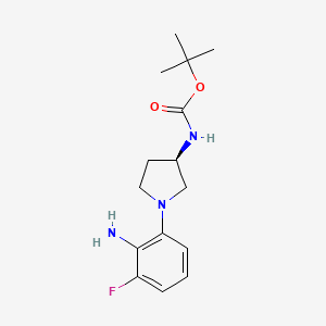 molecular formula C15H22FN3O2 B2876127 (R)-tert-Butyl 1-(2-amino-3-fluorophenyl)pyrrolidin-3-ylcarbamate CAS No. 1233860-03-1