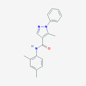 molecular formula C19H19N3O B287613 N-(2,4-dimethylphenyl)-5-methyl-1-phenyl-1H-pyrazole-4-carboxamide 