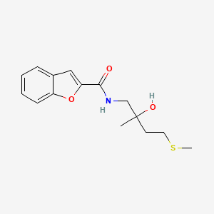 molecular formula C15H19NO3S B2876146 N-(2-hydroxy-2-methyl-4-(methylthio)butyl)benzofuran-2-carboxamide CAS No. 1396809-60-1