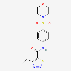 molecular formula C15H18N4O4S2 B2876159 4-乙基-N-(4-吗啉-4-基磺酰苯基)噻二唑-5-甲酰胺 CAS No. 899979-33-0