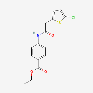 Ethyl 4-(2-(5-chlorothiophen-2-yl)acetamido)benzoate